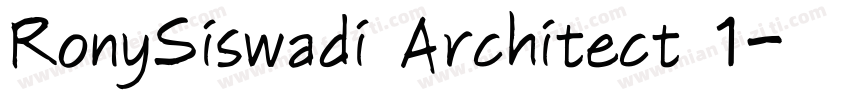 RonySiswadi Architect 1字体转换